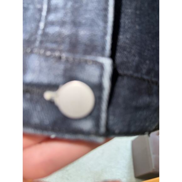 Dark gray wash vintage inspired sleeveless chore jacket women’s plus size 2X - Picture 6 of 10